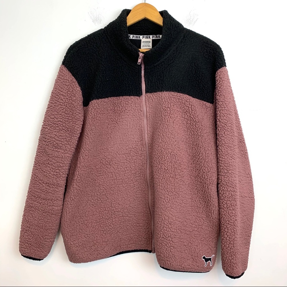 Victoria’s Secret Pink Sherpa Size Large black